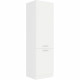 ATLAS Colonne de cuisine 2 portes - L 60 x P 58 x H 210 cm - Décor blanc