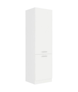 ATLAS Colonne de cuisine 2 portes - L 60 x P 58 x H 210 cm - Décor blanc