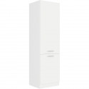 ATLAS Colonne de cuisine 2 portes - L 60 x P 58 x H 210 cm - Décor blanc