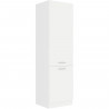 ATLAS Colonne de cuisine 2 portes - L 60 x P 58 x H 210 cm - Décor blanc