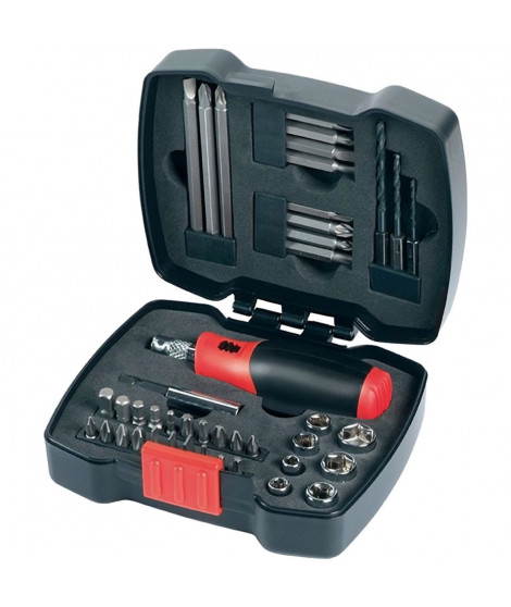 Coffret Tournevis a cliquet manuel avec embouts (43 pieces) BLACK+DECKER - A7175-XJ