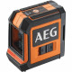 AEG Mesure laser CLR215-B, portée 15 m, laser rouge, 2 lignes, avec 1 adaptateur, 2 piles AA, 1 pochette de rangement, bande …