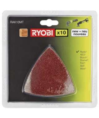 Kit 10 triangles abrasifs pour Multitool 60/80/120 - RYOBI