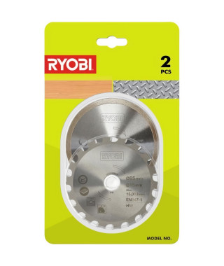 RYOBI Kit 2 lames (1 lame pour bois / métal et 1 lame carrelage) pour scie multi-matériaux R18MMS RAKMMS02K