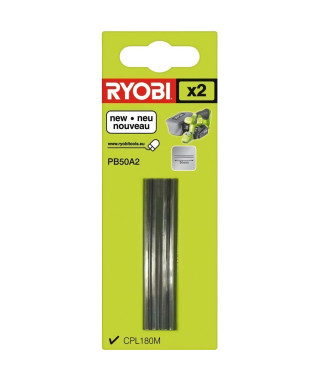 RYOBI 2 fers jetables (carbure) 50 mm pour rabot ONE+