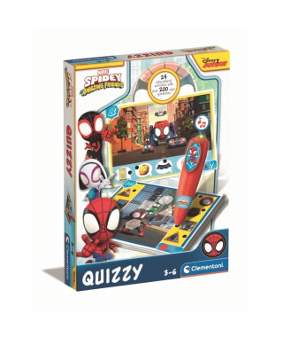 Clementoni - Quizzy - Spidey - Jeu interactif avec 200 Quizz + un stylo électronique - Dés 3 ans