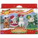 Poupée - SYLVANIAN FAMILIES - Le coffret de Noël - 4 figurines articulées