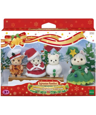 Poupée - SYLVANIAN FAMILIES - Le coffret de Noël - 4 figurines articulées