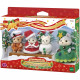 Poupée - SYLVANIAN FAMILIES - Le coffret de Noël - 4 figurines articulées