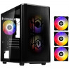 Boitier PC sans alimentation - BITFENIX Nova Mesh SE M-ATX ARGB (Noir) - Mini tour - Format Micro-ATX