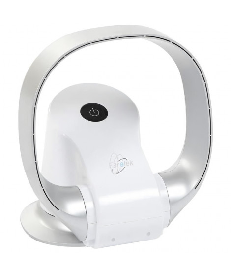 SILENT-AIR RING - Ventilateur a poser sans pale 26W tres silencieux blanc et argent