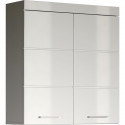 Meuble haut de salle de bain AMANDA - 2 portes - L73 x P23 x H77 cm - Blanc - TRENDTEAM