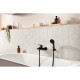 Mitigeur monocommande bain/douche - GROHE Start - 322782432 - Noir mat - Montage mural apparent - Inverseur automatique