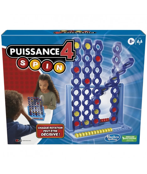 Puissance 4 Spin avec grille tournante, jeu de sociéré, pour 2 joueurs, pour enfants a partir de 8 ans