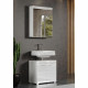 Armoire de salle de bain AMANDA - 2 portes miroir - L60 x P17 x H77 cm - Blanc - TRENDTEAM