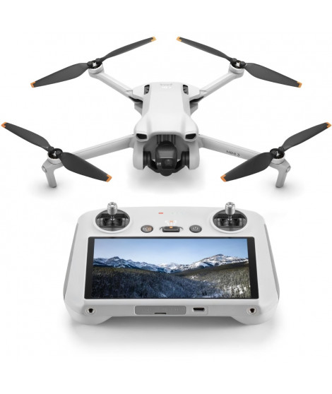 Mini drone caméra DJI Mini 3 (DJI RC) - léger et pliable avec vidéo 4K HDR, temps de vol de 38 minutes, Prise verticale réell…