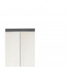 Armoire de salle de bain - TRENDTEAM - Amanda - 2 portes miroir - Gris - 60x17x77cm