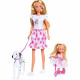 Steffi Love poupée dalmatien + Evi Love - 2 poupées 29 et 12 cm - 2 Figurines Dalmatien - Trotinette Evi - Des 3 ans