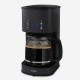 Cafetiere programmable - HKoeNIG - MG32 - 1,5 L (12 tasses) - 1000 W - Ecran LCD - Maintien au chaud - Noir et acier inoxydable