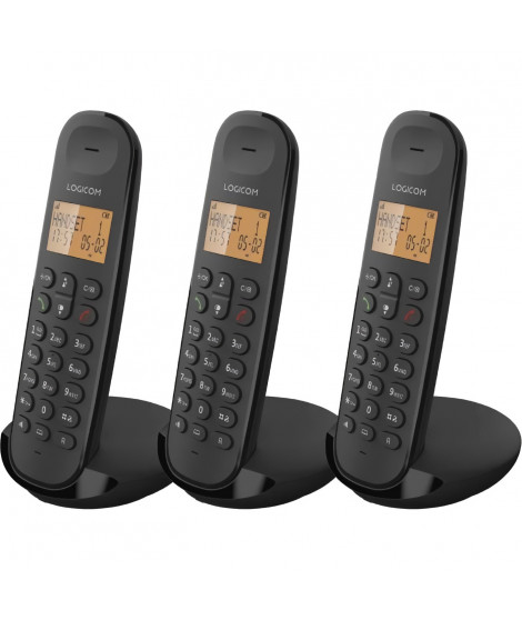 Téléphone fixe sans fil - LOGICOM - DECT ILOA 350 TRIO - Noir - Sans répondeur