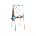 Smoby - Tableau en bois double face - Ardoise craie et Blanche magnétique - Pliable - 80 accessoires