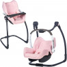 Smoby - Maxi Cosi - Siege + Chaise haute - 3 en 1 - Poupée 42cm max - Poupon non inclus - Des 3 ans