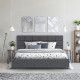 Lit adulte VERA 160 x 200 cm - 4 tiroirs - Sommier inclus - Gris foncé