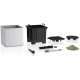 Pot de fleur LECHUZA Canto Stone Cube 40 - kit complet LED, blanc quartz