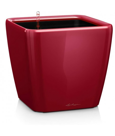 Pot de fleur LECHUZA Quadro Premium LS 50  - kit complet, rouge scarlet brillant