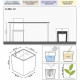 Pot de fleur - LEC - Cube Premium 40 - résistant aux intempéries - taupe brillant