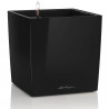 Pot de fleur LECHUZA Cube Premium 50 - kit complet, noir brillant