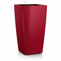 Pot de fleur - LEC - Cubico Premium 40 - Rouge - Avec réserve d'eau - Kit complet