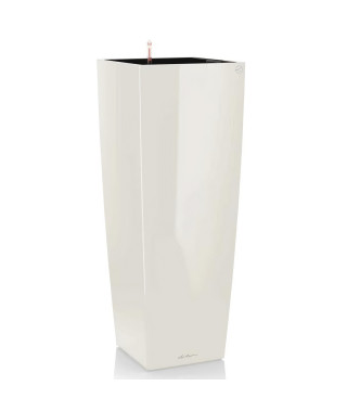 LECHUZA Jardiniere Cubico Alto 40 ALL-IN-ONE Blanc brillant 18230