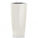 LECHUZA Jardiniere Cubico Alto 40 ALL-IN-ONE Blanc brillant 18230