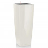 LECHUZA Jardiniere Cubico Alto 40 ALL-IN-ONE Blanc brillant 18230