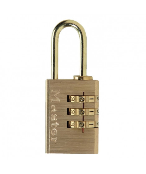 MASTERLOCK Cadenas 20mm a combinaison finition laiton