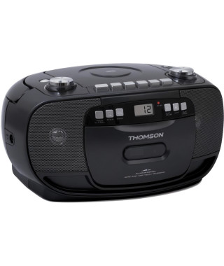 THOMSON RK200CD - Lecteur Radio CD/Cassettes Portable - Noir