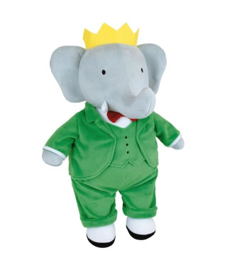 Peluche - JEMINI - Peluche Éléphant Babar +/- 40 cm - En peluche douce - Idéale pour créer des histoires et décorer la chambre !