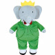 Peluche - JEMINI - Peluche Éléphant Babar +/- 40 cm - En peluche douce - Idéale pour créer des histoires et décorer la chambre !