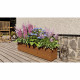 Jardinieres a fleurs EKJU - 95x18xh20 cm - Traitées en autoclave brun