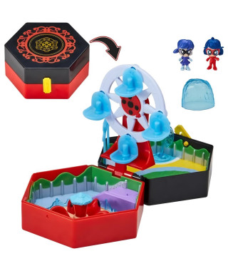 BANDAI - Miraculous Ladybug - Mini univers Chibi Parc d'attractions - Mini figurines Marinette et Climatika incluses - P50553