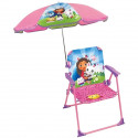 Mobilier de jardin - FUN HOUSE - Chaise pliante Gabby et la Maison Magique H.53 x L.38,5 x P.37,5 cm avec parasol 65 cm