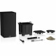 Pot de fleur LECHUZA Canto Stone Colonne 40 - kit complet LED, noir graphite