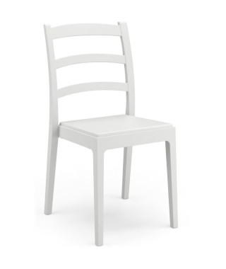 Lot de 4 chaises - ARETA - REA - 51 x 46 x H88 cm - Blanc