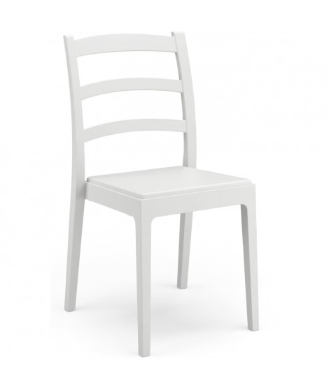 Lot de 4 chaises - ARETA - REA - 51 x 46 x H88 cm - Blanc