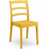 Lot de 4 chaises - ARETA - REA - 51 x 46 x H88 cm - Moutarde