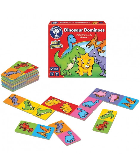 Dinosaures domino - Jeu classique - ORCHARD