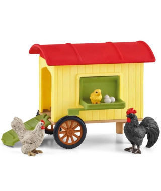 SCHLEICH - Poulailler mobile - 42572 - Gamme Farm World