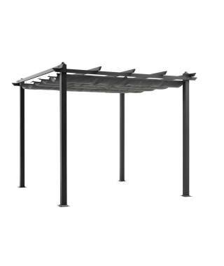 Pergola en aluminium CORDOBA - Gris - 3 x 3 m