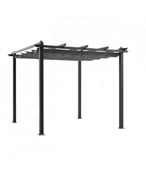 Pergola en aluminium CORDOBA - Gris - 3 x 3 m